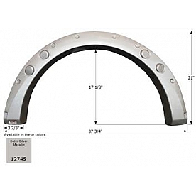 Icon Fender Skirt For Coachmen Motorhomes Including Prism 37-3/4 Inch 21 Inch Silver 12745