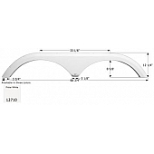 Icon Fender Skirt For Starcraft  Antiqua 68-3/4 Inch 12-1/4 Inch  White 12710