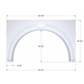 Icon Fender Skirt For Coachmen Motorhomes Including Mirada Class A Rear Driver And Passenger Sides 43-1/2 Inch 26-1/2 Inch  White 12802