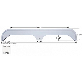 Icon Fender Skirt For Sunnybrook And Winnebago s 73 Inch 11-3/4 Inch  White 12789