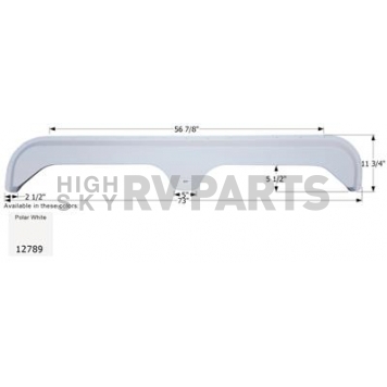 Icon Fender Skirt For Sunnybrook And Winnebago s 73 Inch 11-3/4 Inch  White 12789