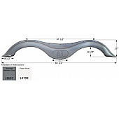 Icon Fender Skirt for Prime Time RV (Division Of Forest River) Tracer Ultra Lite 82-1/2 Inch 13 Inch Midnight Metallic Gray 12799