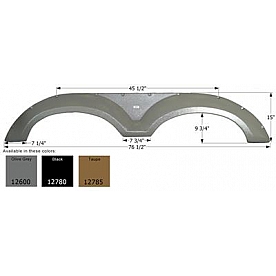 Icon Fender Skirt For Coachmen And Including Chaparral s 76-1/2 Inch 15 Inch Taupe 12785
