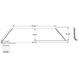 Icon Fender Skirt For Jayco s 49-1/2 Inch 10-1/2 Inch  White 12787