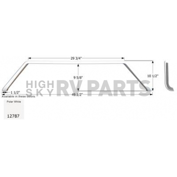 Icon Fender Skirt For Jayco s 49-1/2 Inch 10-1/2 Inch  White 12787