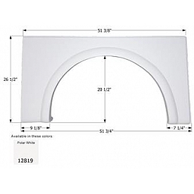 Icon Fender Skirt For Damon  Daybreak 51-3/4 Inch 26-1/2 Inch  White 12818