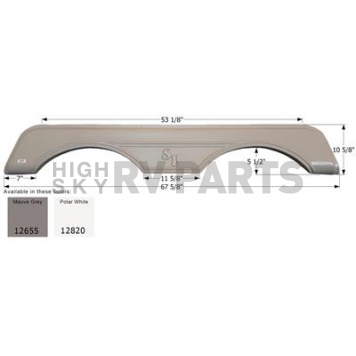 Icon Fender Skirt For Sunnybrook And Winnebago s 67-5/8 Inch 10-5/8 Inch  White 12820