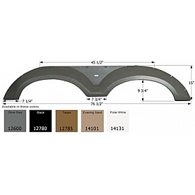 Icon Fender Skirt For Coachmen  Chaparral And Redwood 76-1/2 Inch 15 Inch Evening Sand 14101