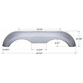 Icon Fender Skirt For Award s 63-3/4 Inch 13-7/8 Inch Metallic Silver 12909