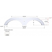 Icon Fender Skirt For Keystone s 68-5/8 Inch 12-3/4 Inch  White 12908