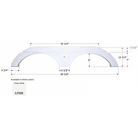 Icon Fender Skirt For Keystone s 68-5/8 Inch 12-3/4 Inch  White 12908