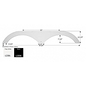 Icon Fender Skirt For Heartland  Cyclone 70-3/4 Inch 11-1/4 Inch Black 12890