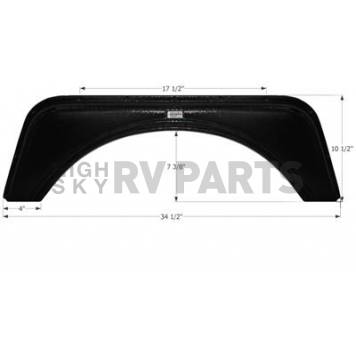 Icon Fender Skirt For Layton  Skyline/ Nomad Lite 34-1/2 Inch 10-1/2 Inch White 12324