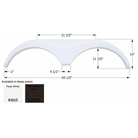 Icon Fender Skirt Heartland 5th Wheels Models and Heartland Bighorn 69-1/8 Inch 16 Inch Winchester Brown - 12579