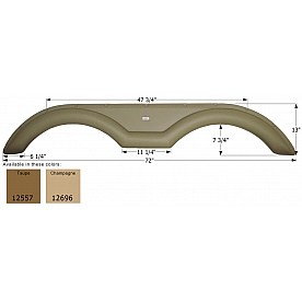 Icon Fender Skirt Sunnybrook/Winnebago Bristol Bay and Trail Creek  72 Inch 13 Inch Champagne - 12696