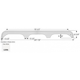 Icon Fender Skirt For King Of The Road  Grand Marquis 107-7/8 Inch 12-1/8 Inch  White 12096
