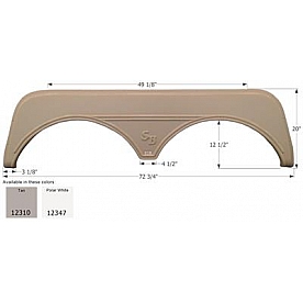 Icon Fender Skirt For Sunnybrook And Winnebago  Titan 72-3/4 Inch 20 Inch Tan 12310