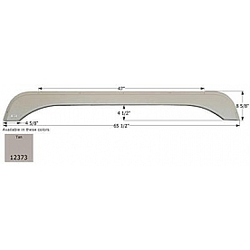 Icon Fender Skirt For Sunnybrook And Winnebago  Sunset Creek 65-1/2 Inch 8-5/8 Inch Tan 12373