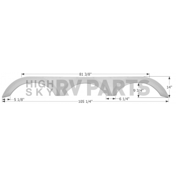 Icon Fender Skirt For Forest River  XLR 105-1/4 Inch 14 Inch Black 12315
