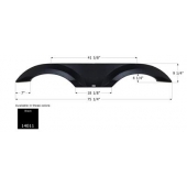 Icon Fender Skirt For Jayco  Whitehawk 75-1/4 Inch 9-1/4 Inch Black 14011
