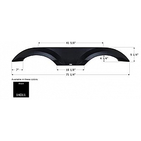 Icon Fender Skirt For Jayco  Whitehawk 75-1/4 Inch 9-1/4 Inch Black 14011