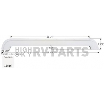 Icon Fender Skirt For KZ  Sportsmen 69-1/2 Inch 8-1/8 Inch  White 12816