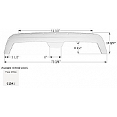 Icon Fender Skirt For Fleetwood  Wilderness/ Prowler 73-3/8 Inch 14-3/4 Inch  White 01541