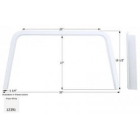 Icon Fender Skirt For Coachmen  Freelande 35 Inch 18-1/2 Inch  White 12391