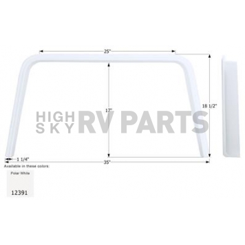 Icon Fender Skirt For Coachmen  Freelande 35 Inch 18-1/2 Inch  White 12391