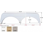 Icon Fender Skirt For Sunnybrook And Winnebago s 71 Inch 19-3/8 Inch Champagne 12800