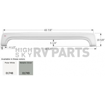 Icon Fender Skirt For KZ  Frontier Explorer 69-5/8 Inch 10-5/8 Inch  White 01748