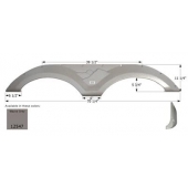 Icon Fender Skirt For Keystone  Montana Mountaineer 70-1/4 Inch 11-1/4 Inch Mauve Gray 12547