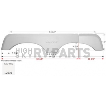Icon Fender Skirt For Jayco  Eagle 66-3/4 Inch   White 12639