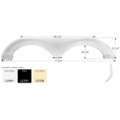 Icon Fender Skirt For Evergreen RV  Bay Hill 77-3/4 Inch 15-1/2 Inch Colonial White 12708