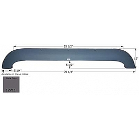Icon Fender Skirt Fits Various Weekend Warrior  Carbon Lite 70-1/4 Inch 12 Inch Slate Grey 12711