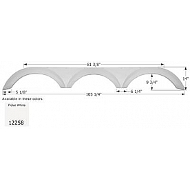 Icon Fender Skirt Forest River  XLR 105-1/4 Inch 14 Inch  White 12258