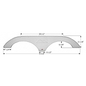 Icon Fender Skirt For Keystone  Cougar 70-5/8 Inch 11-1/8 Inch Metallic Olive Gray 12293