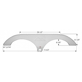 Icon Fender Skirt For Keystone  Cougar 70-5/8 Inch 11-1/8 Inch Metallic Olive Gray 12293