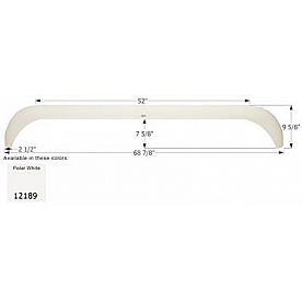 Icon Fender Skirt For Layton  Skyline 68-7/8 Inch 9-5/8 Inch  White 12189