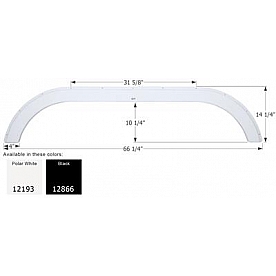 Icon Fender Skirt Sunline Travel Trailers Including The Solaris 66-1/4 Inch 14-1/4 Inch Black 12866