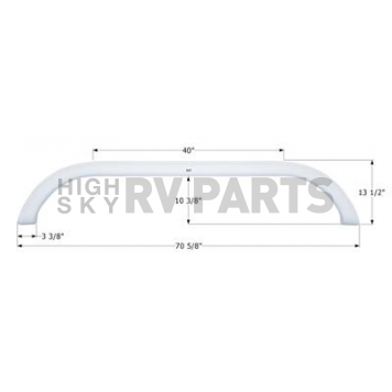 Icon Fender Skirt For Forest River  Stealth 70-5/8 Inch 13-1/2 Inch  White 12876