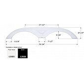 Icon Fender Skirt For Dutchmen  Komfort/ Grand Junction 78-3/4 Inch 14-1/4 Inch  White 12883