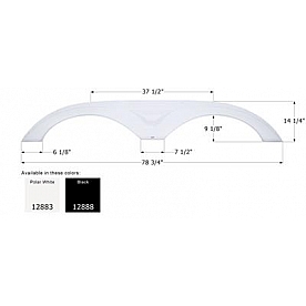 Icon Fender Skirt For Dutchmen  Komfort/ Grand Junction 78-3/4 Inch 14-1/4 Inch  White 12883