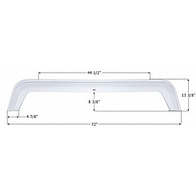 Icon Fender Skirt For Forest River  Salem 72 Inch 13-3/8 Inch  White 14145
