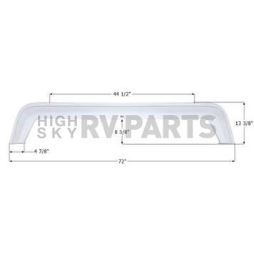 Icon Fender Skirt For Forest River  Salem 72 Inch 13-3/8 Inch  White 14145