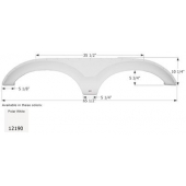 Icon Fender Skirt For Dutchmen  Denali 65-1/2 Inch 10-1/4 Inch  White 12190