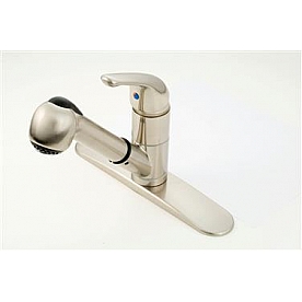 American Brass Faucet with Single Lever Handle for Kitchen Silver SL1000N