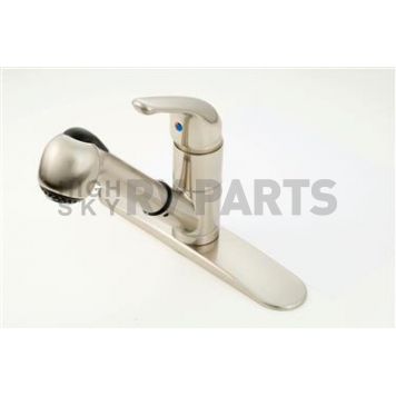 American Brass Faucet with Single Lever Handle for Kitchen Silver SL1000N
