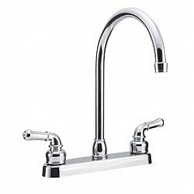 Dura Faucet Kitchen  Silver Plastic Body With Brass Spout - DF-PK330HC-CP