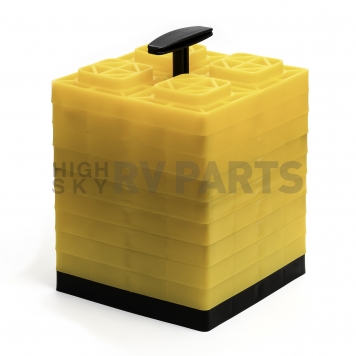 Camco Leveling Block 8 inch x 8 inch Plastic Yellow - Set of 10 - 44512-2